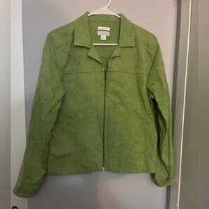 **Christopher & Banks, lime green jacket, size M